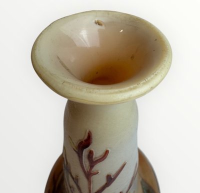 Legras Sumatra Vase with Seaweed Design