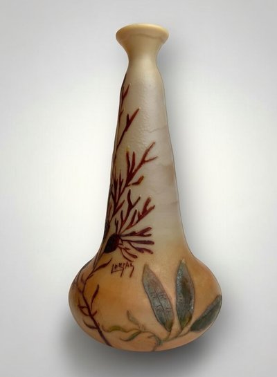 Legras Sumatra Vase with Seaweed Design