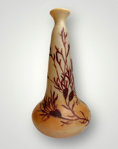Legras Sumatra Vase with Seaweed Design