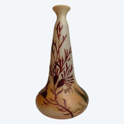 Legras Sumatra Vase with Seaweed Design