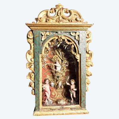 Reliquary Italian diorama - 18th century