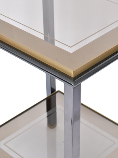 Belgo Chrome side table, 1970-1980s
