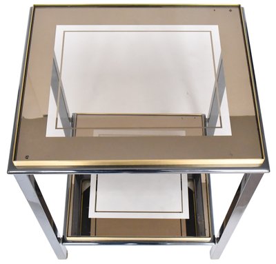 Belgo Chrome side table, 1970-1980s
