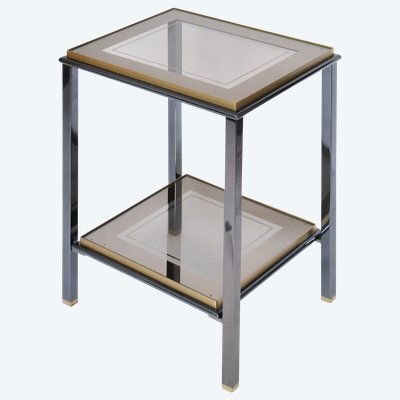 Belgo Chrome side table, 1970-1980s