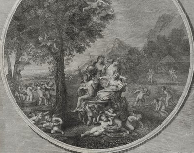 The Earth Allegory Mythological Engravings 18th Century After Albanne 