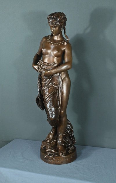 Importante bronzo "Nycia" di Ch. Le Bourg - seconda metà del XIX secolo