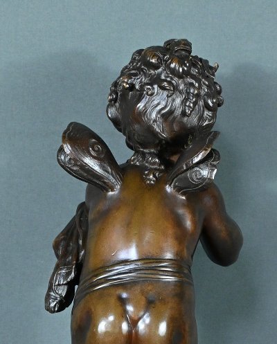 Importante bronzo "Amour envoyant des Baisers" di A. Moreau - Fine del XIX secolo