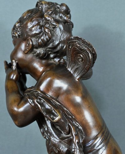 Importante bronzo "Amour envoyant des Baisers" di A. Moreau - Fine del XIX secolo