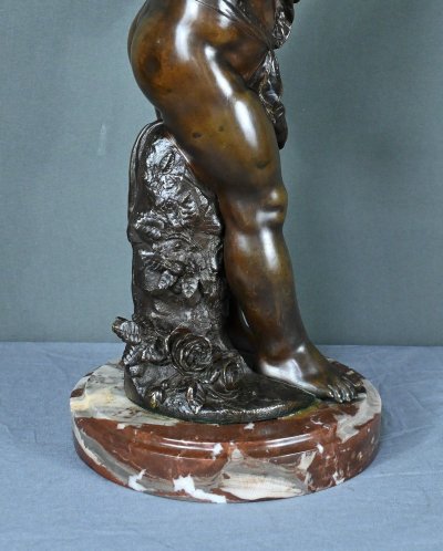 Importante bronzo "Amour envoyant des Baisers" di A. Moreau - Fine del XIX secolo