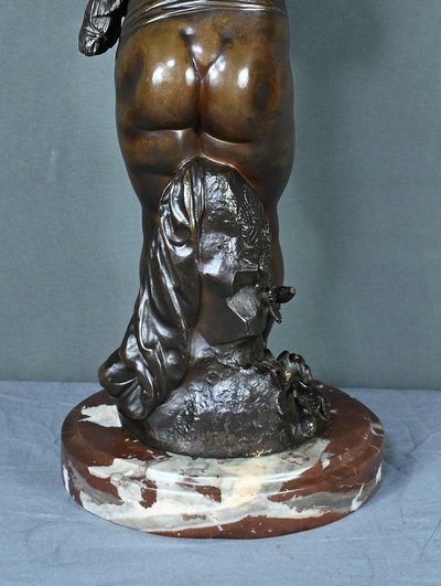 Importante bronzo "Amour envoyant des Baisers" di A. Moreau - Fine del XIX secolo