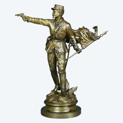 Important Bronze "La Défense du Drapeau" by C. Anfrie - 2nd half of the 19th century