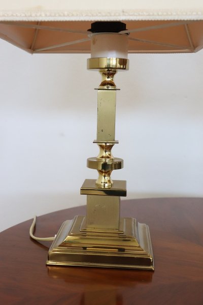 Goldene Nachttischlampen, 1970er, 2er Set