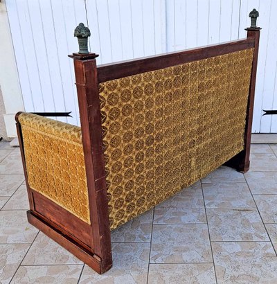 Empire Era Mahogany And Gilt Bronze Mercury Bench Seat