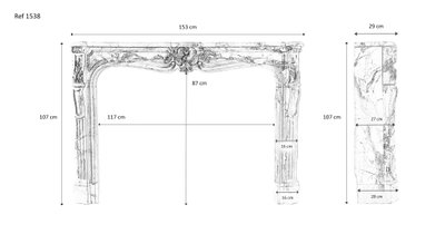 Antique marble fireplace