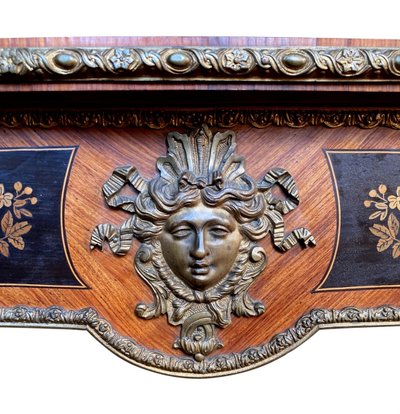 Table à jeux en marqueterie de bois de rose