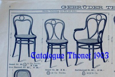 Thonet chair N°19 from 1890- bentwood - manual caning new