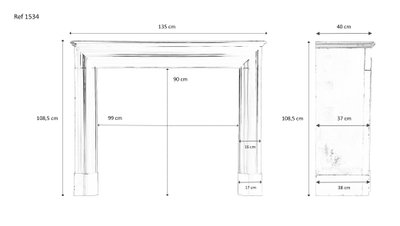 Antique marble fireplace
