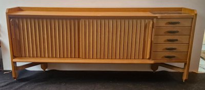 Guillerme Et Chambron , elegante credenza Saint Veran " Edition Votre Maison Circa 1970
