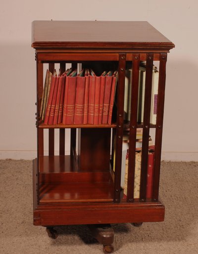 Libreria girevole con base in ferro - XIX secolo