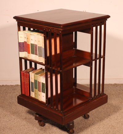 Libreria girevole con base in ferro - XIX secolo