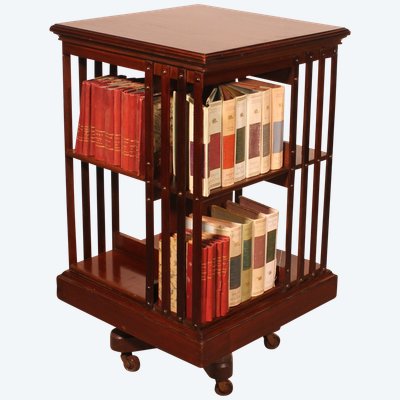 Libreria girevole con base in ferro - XIX secolo