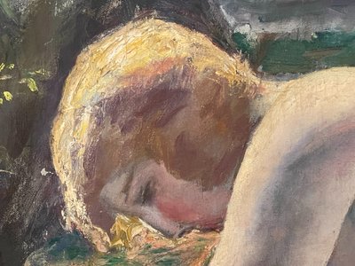 "Le bain", Yasushi Tanaka (1886-1941)