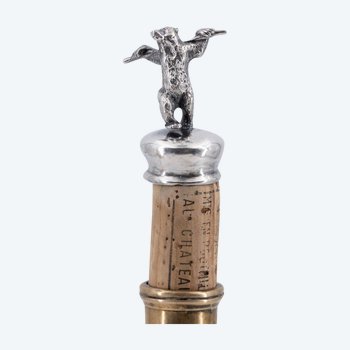 Bottle Stopper In Sterling Silver, 19th Century