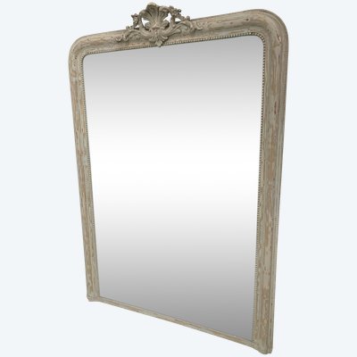 Louis XV style mirror in wood and patinated stucco XIX century