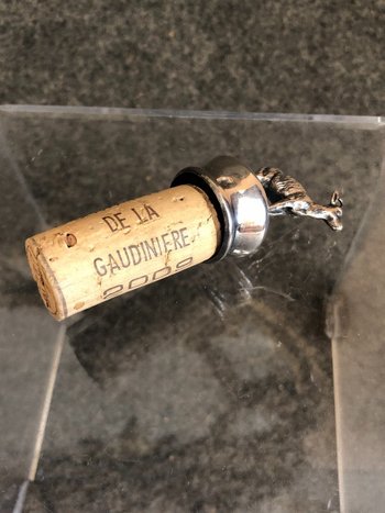 Bouchon De Bouteille Orné En Argent Massif, XIXe Siècle