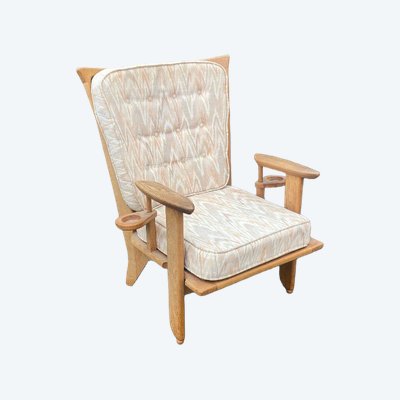 Guillerme Et Chambron , Fauteuil En Chêne , Edition Votre Maison, Circa 1970