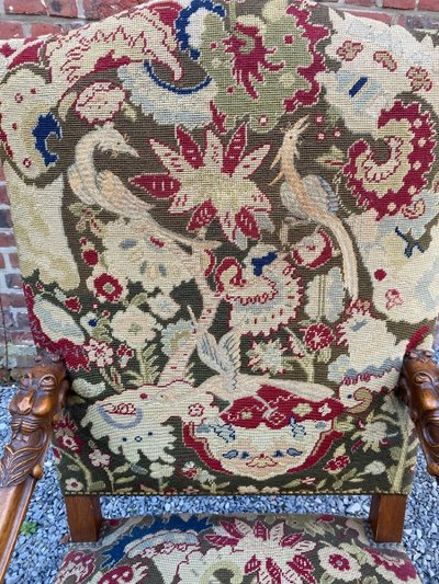 Sessel Im Louis XIII-Stil Aus Eiche Circa 1900/1930