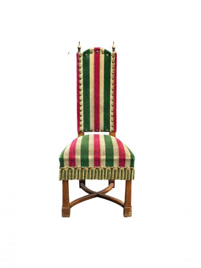 Set of 8 Brutalist or Neo-Rustic Oak Chairs Circa 1950