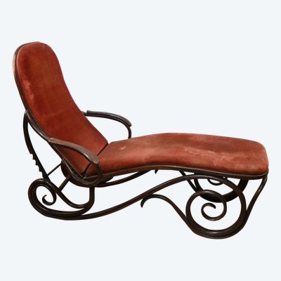 Tnonet , Chaise Longue Réglable Fin XIXème