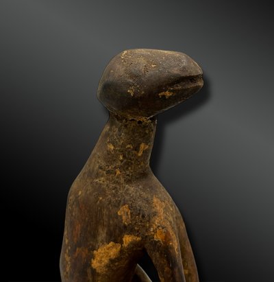 STATUETTE depicting a HYENE called thil - Ghana and Ivory Coast- First half of the 20th century