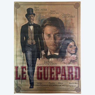 Jean Mascii (1926-2003). Entoiliertes Poster "Der Gepard" Luchino Visconti.