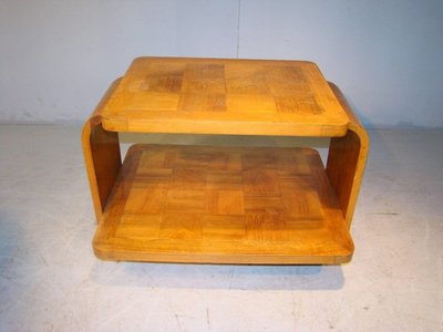 Tavolino Art Déco con piedistallo in noce impiallacciato, circa 1930