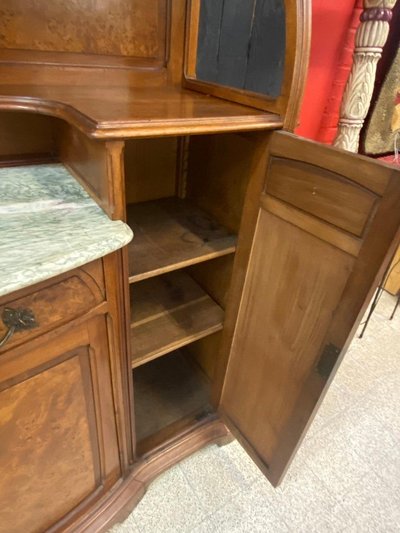 Gauthier-poinsignon & Cie , Großes Jugendstil-Buffet Aus Mahagoni Und Ulmenholz Circa 1900
