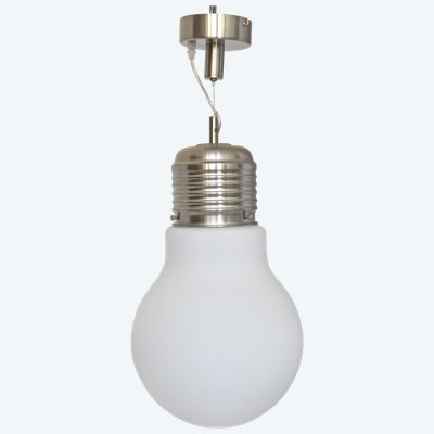 Giant light bulb pendant by Agemob International, 1980s