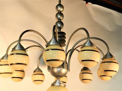 Large Modrenist Art Deco Chandelier Circa 1930/1950