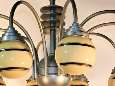 Large Modrenist Art Deco Chandelier Circa 1930/1950