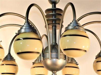 Large Modrenist Art Deco Chandelier Circa 1930/1950