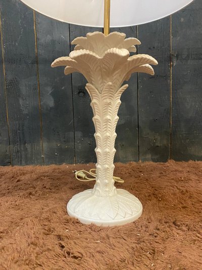 In Der Geschmack Von Tommaso Barbi. Tischlampe Palmenform Keramik Circa 1970