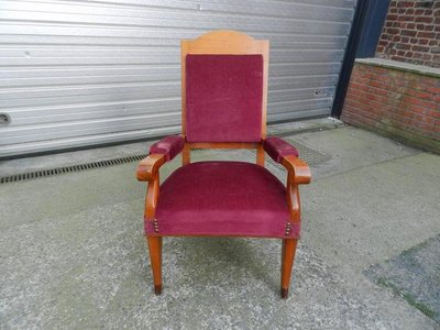 Grands Fauteuils Art Déco En Merisier Circa 1930/1950