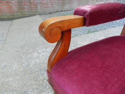 Grands Fauteuils Art Déco En Merisier Circa 1930/1950
