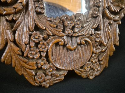 Miroir En Chêne, Travail d'Art Populaire