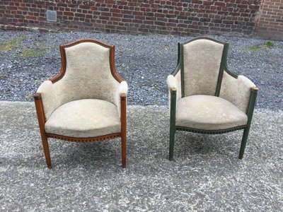 2 Elegant Art Deco Armchairs Circa 1920/1930 Can Be Paired
