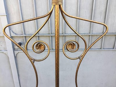 grand Valet De Pied Ou Serviteur Muet En Métal Doré , Circa 1970/1980