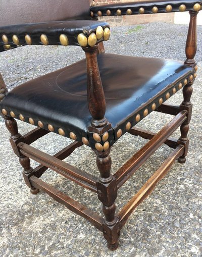 Two antique Louis XIII armchairs that could form a pair
