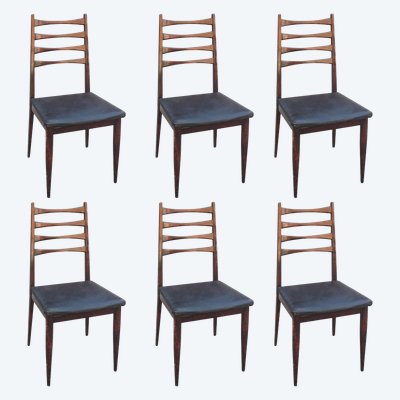 Serie De 6 Chaises Style Scandinave Circa 1960