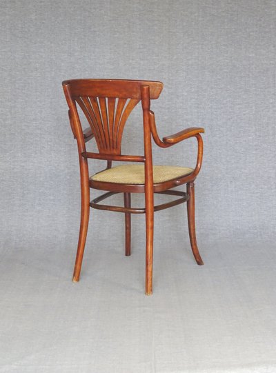 Poltrona Thonet N°221 , intarsio "bronzo" 1905, canalizzazione perfetta